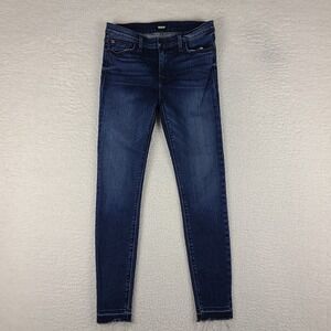 Hudson Jeans Womens 27 Nico‎ Mid Rise Ankle Skinny Fray Dark Wash Blue